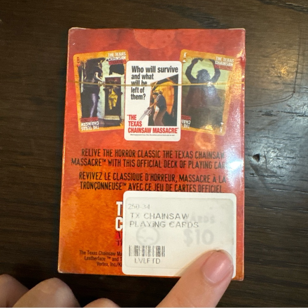 Texas Chainsaw Massacre Leatherface Horror Playing Cards New Sealed 54 Cards - Picture 3 of 3
